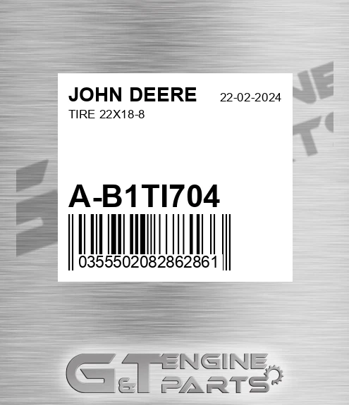 A-B1TI704 Tire 22x18-8 for JOHN DEERE