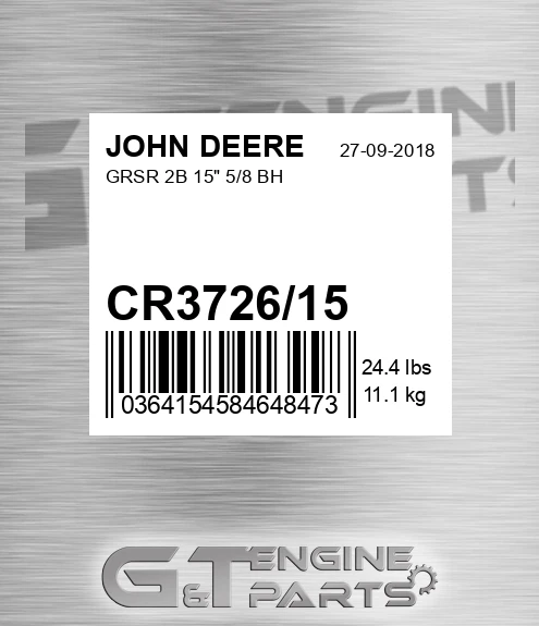 CR3726/15 Grsr 2b 15" 5/8 Bh