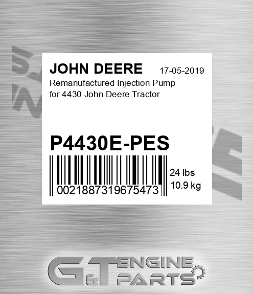 P4430E-PES Remanufactured Injection Pump For 4430 Tractor for JOHN DEERE