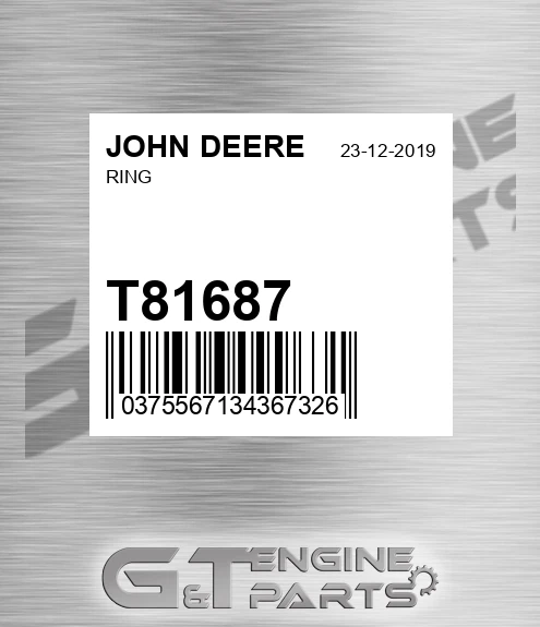 T81687 Ring for JOHN DEERE