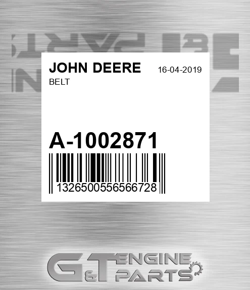 A-1002871 Belt for JOHN DEERE