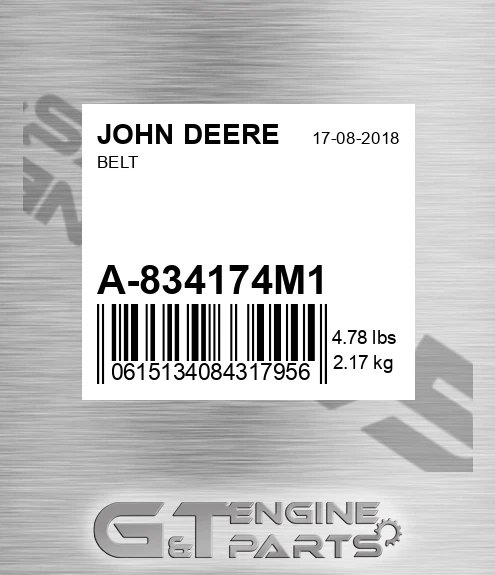 A-834174M1 Belt for JOHN DEERE