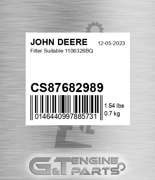 CS87682989 Filter Suitable 1106326bq