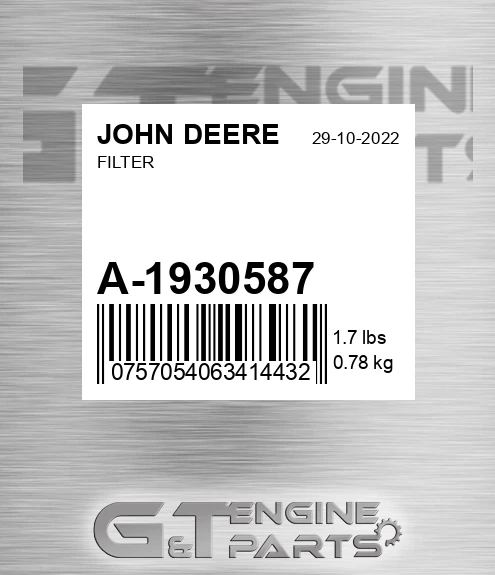 A-1930587 Filter for JOHN DEERE