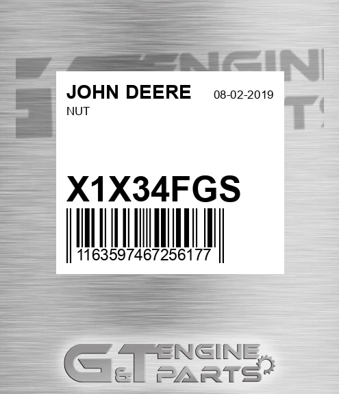 X1X3/4FG-S Nut for JOHN DEERE