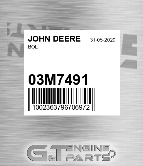03M7491 JOHN DEERE Bolt