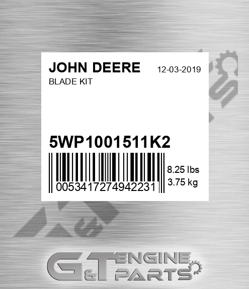 5WP1001511K2 Blade Kit for JOHN DEERE