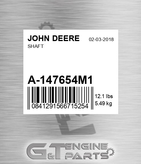 A-147654M1 Shaft for JOHN DEERE