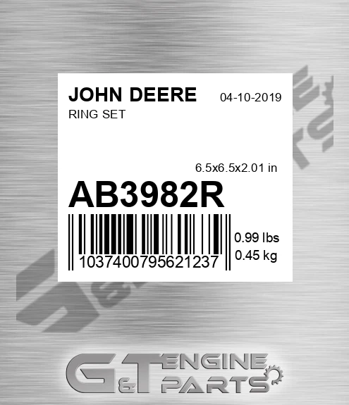 AB3982R Ring Set for JOHN DEERE
