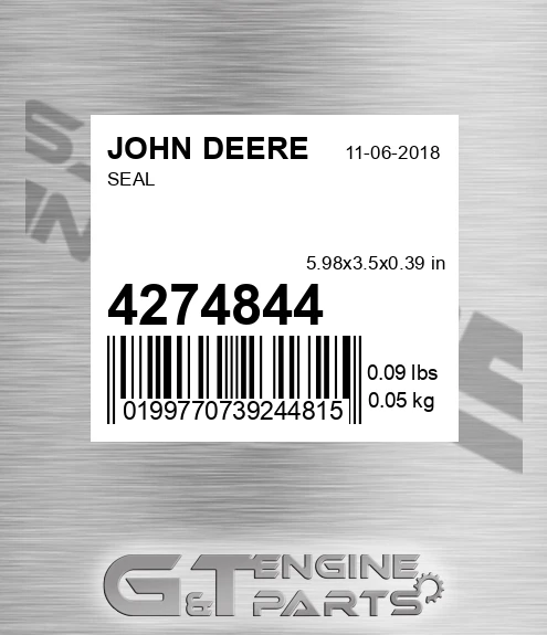 4274844 Seal for JOHN DEERE
