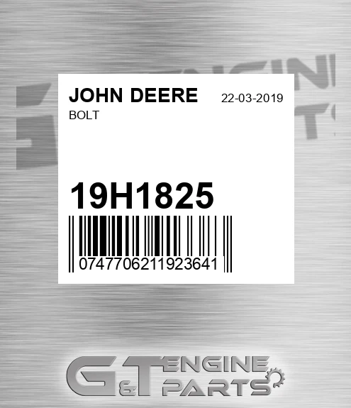 19H1825 JOHN DEERE Bolt