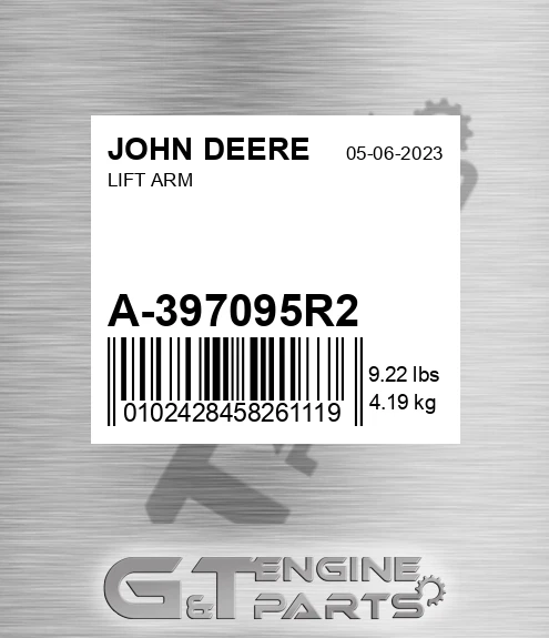 A-397095R2 Lift Arm for JOHN DEERE