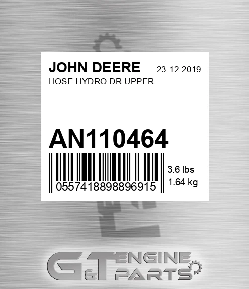 AN110464 JOHN DEERE Hose Hydro Dr Upper