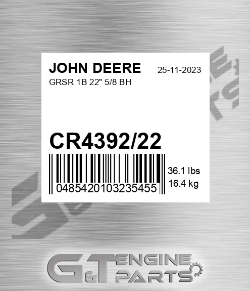 CR4392/22 Grsr 1b 22" 5/8 Bh for JOHN DEERE