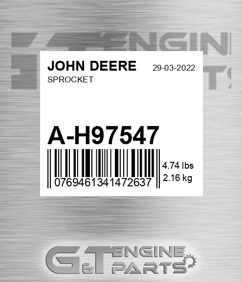 A-H97547 Sprocket for JOHN DEERE
