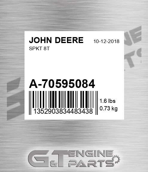 A-70595084 Spkt 8t for JOHN DEERE