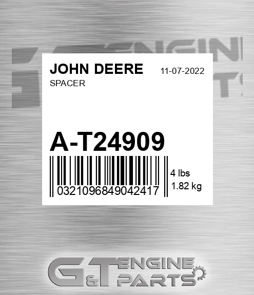 A-T24909 Spacer for JOHN DEERE