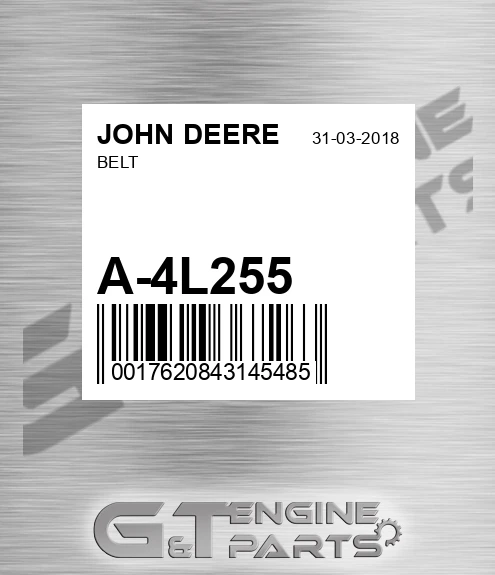 A-4L255 Belt for JOHN DEERE