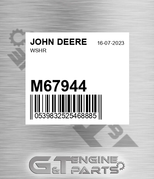 M67944 Wshr for JOHN DEERE