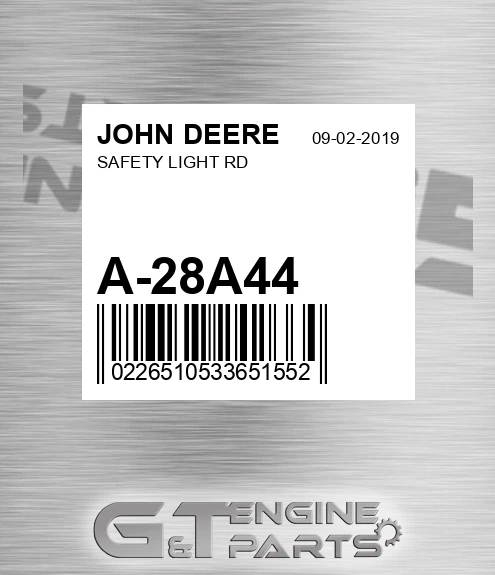 A-28A44 Safety Light Rd for JOHN DEERE