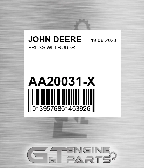 AA20031-X Press Whlrubbr for JOHN DEERE