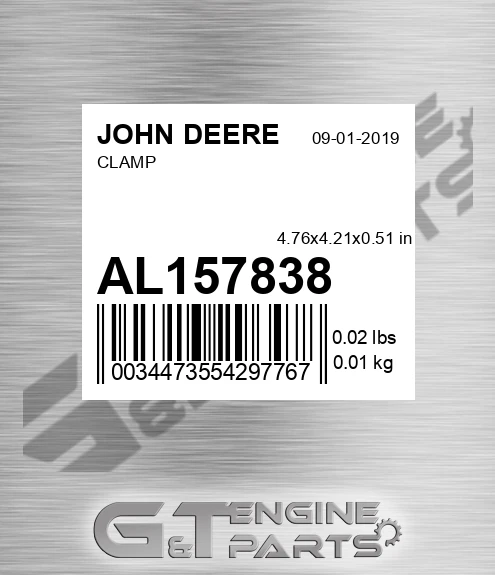 AL157838 Clamp for JOHN DEERE