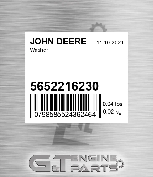 5652216230 Washer for JOHN DEERE