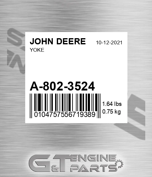 A-802-3524 Yoke for JOHN DEERE