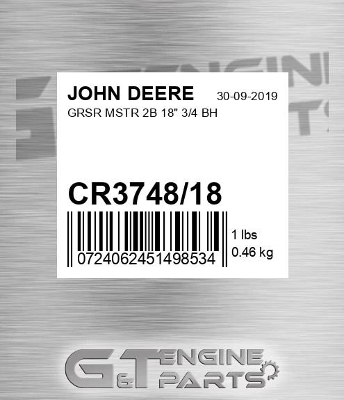 CR3748/18 Grsr Mstr 2b 18" 3/4 Bh