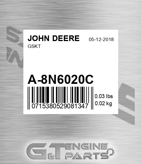 A-8N6020C Gskt for JOHN DEERE