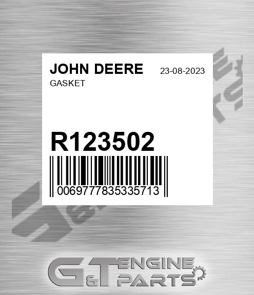 R123502 Gasket for JOHN DEERE