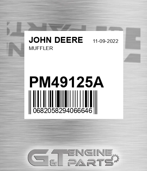 PM49125A Muffler for JOHN DEERE