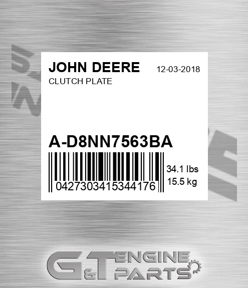 A-D8NN7563BA Clutch Plate for JOHN DEERE