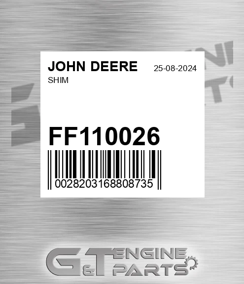 FF110026 JOHN DEERE Shim