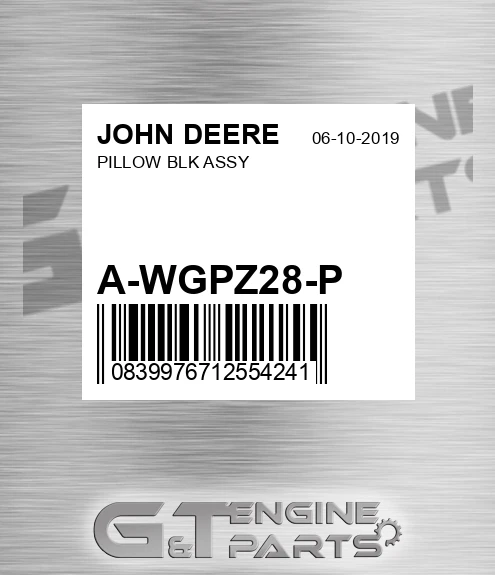 A-WGPZ28-P Pillow Blk Assy for JOHN DEERE