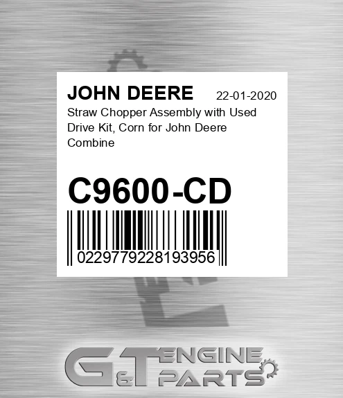 C9600-CD Straw Chopper Assembly With Used Drive Kit, Corn For Combine for JOHN DEERE
