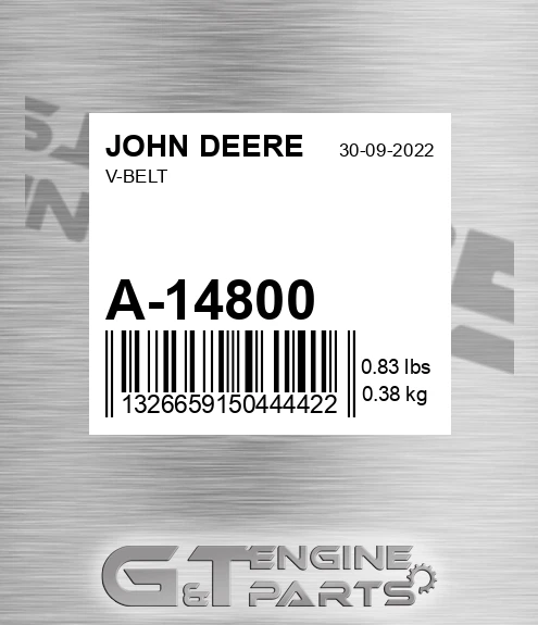 A-14800 V-belt for JOHN DEERE
