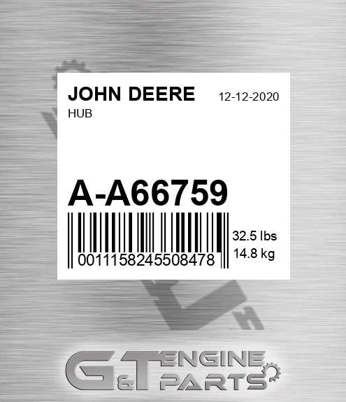 A-A66759 Hub for JOHN DEERE