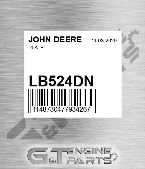 LB524DN JOHN DEERE Plate