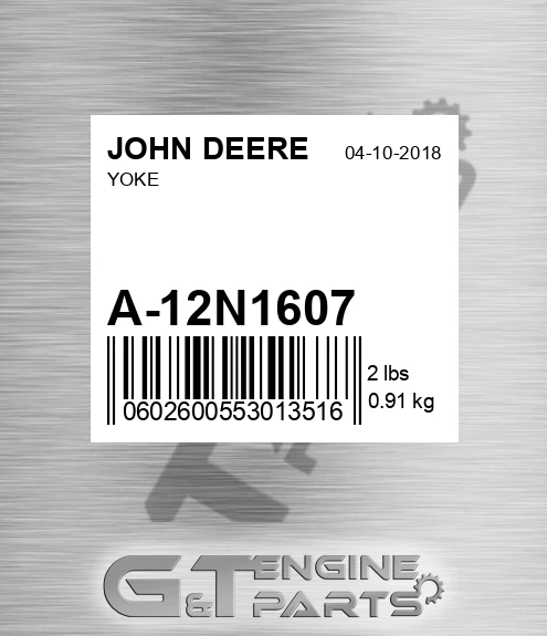 A-12N1607 Yoke for JOHN DEERE