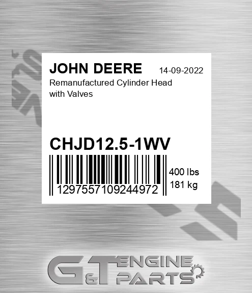 CHJD12.5-1WV Remanufactured Cylinder Head With Valves for JOHN DEERE