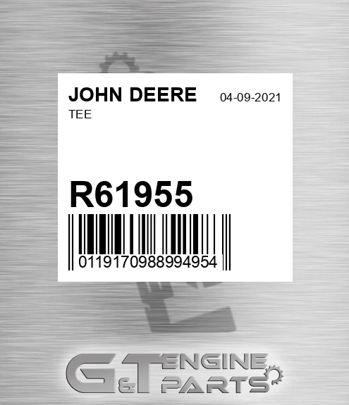 R61955 Tee for JOHN DEERE
