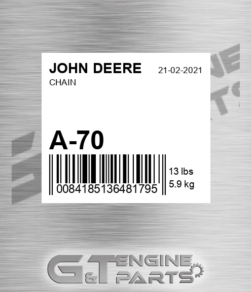 A-70 Chain for JOHN DEERE