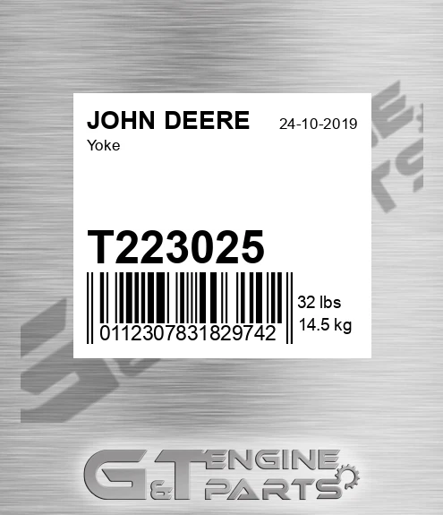 T223025 Yoke for JOHN DEERE