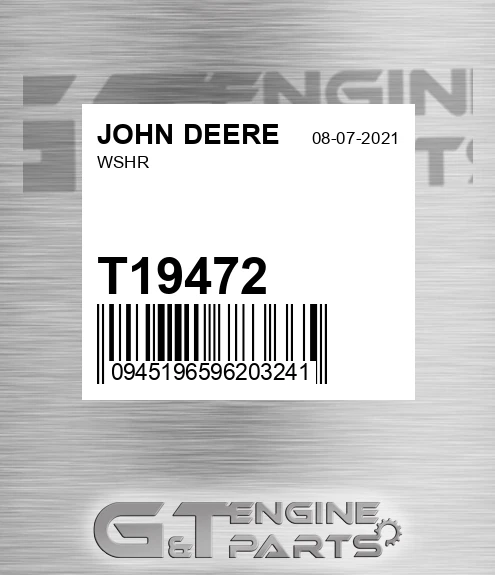 T19472 Wshr for JOHN DEERE