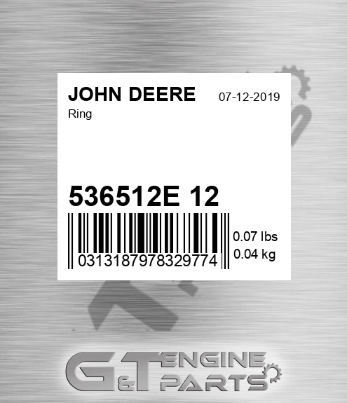 536512E+12 Ring for JOHN DEERE