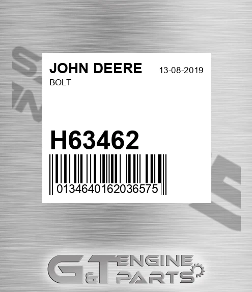 H63462 JOHN DEERE Bolt