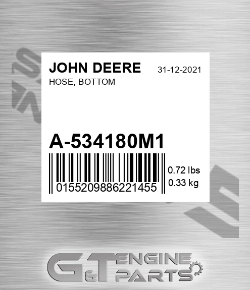 A-534180M1 Hose, Bottom for JOHN DEERE