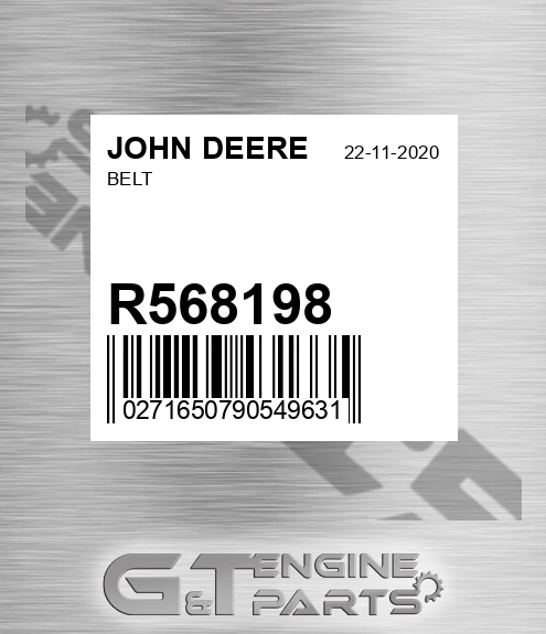 R568198 Belt for JOHN DEERE