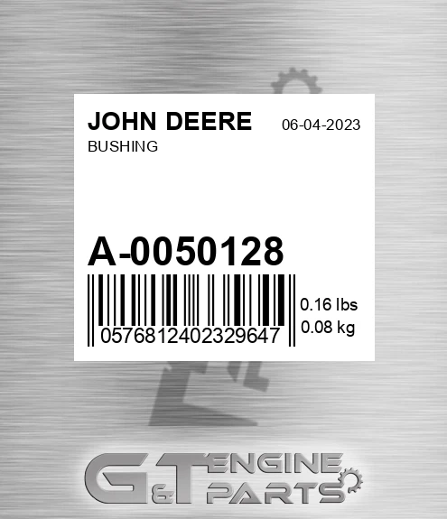 A-0050128 Bushing for JOHN DEERE